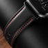 Leather Band for Apple Watch 10 46mm Ultra2 49mm 45mm 44mm 42mm - Vintage Black Strap for iWatch