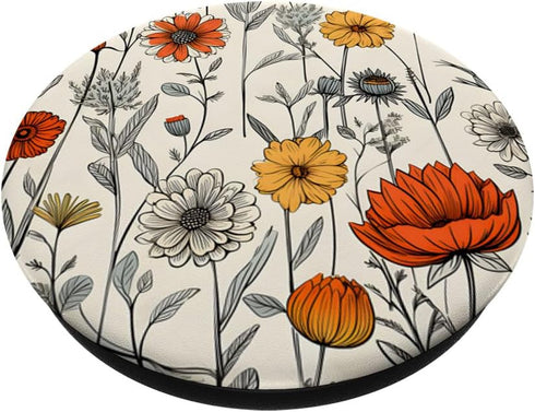 Floral Boho Flower Garden PopSockets Swappable PopGrip