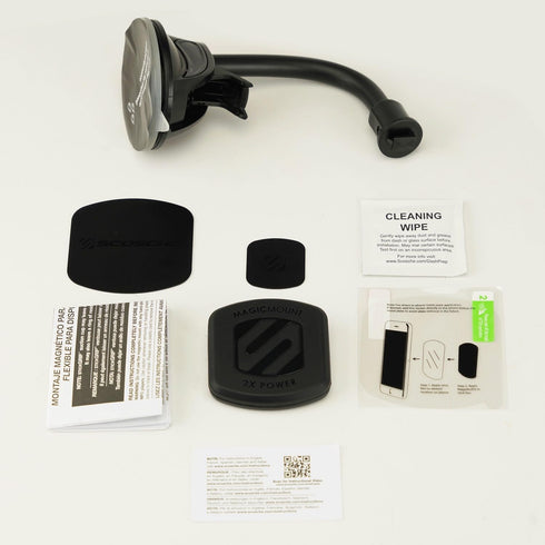 Scosche MAGTHD2 MagicMount XL Magnetic Phone Holder for Car Dash, Window, Flat Surface - Adjustable, Black