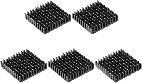 uxcell Electronic Radiators Heatsink for MOS GPU IC Chip, Black, 45 x 45 x 10 mm, 5pcs