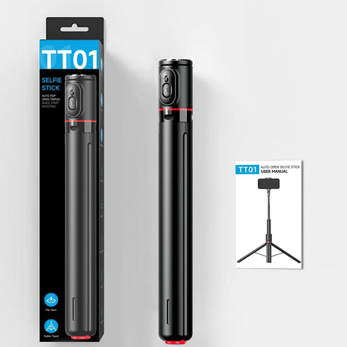 PEUJTEO 70" All-in-1 Auto Pop up Selfie Stick Tripod, Aluminum Celly Phone Selfie Stick for iPhone Android