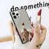 LUVI iPhone 13 Mirror Case for Women, Cute Luxury Glossy Glass Design with Silicone Bumper, Silver