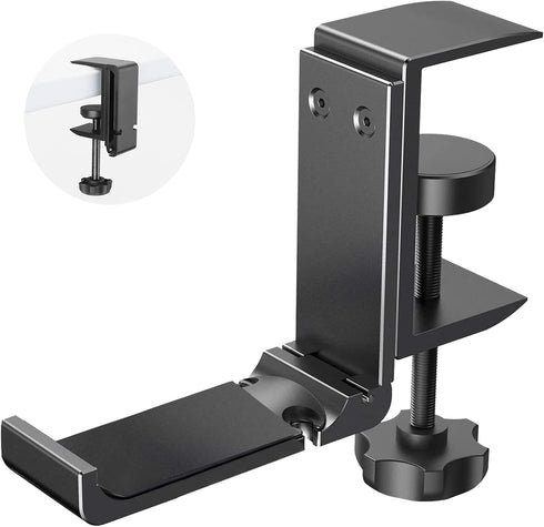 Foldable Aluminum Headphone Stand Hanger with Cable Organizer, Non-Slip Desk Hook for Universal Headphone Mount