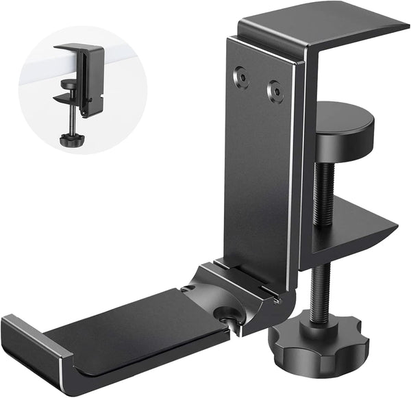Foldable Aluminum Headphone Stand Hanger with Cable Organizer, Non-Slip Desk Hook for Universal Headphone Mount