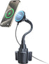 SUPERONE 2024 Newest MagSafe Cup Holder Charger, MagSafe Car Mount Charger 15W Fast Charging with Adjustable Gooseneck