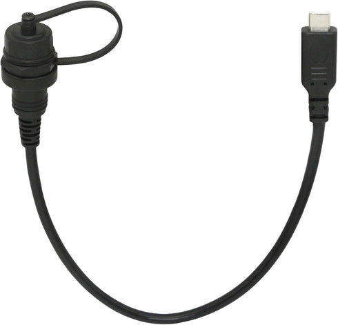 CERRXIAN 30cm USB Type C 2.0 Waterproof Extension Cable for Car, Boat, Motorcycle, Truck Dash (USB-C)