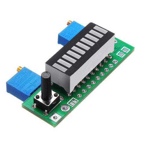 Red Lead Acid Battery Capacity Indicator Module, LM3914 Battery Power Tester