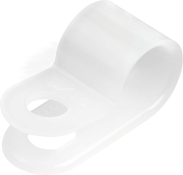StarTech.com 100 Pack Screw Mount Cable Clamps, Large 7.9mm Bundle Cable Fastener, Nylon Clip