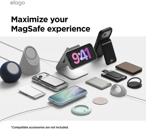 elago 17 6.9 inch for iPhone Pro Max Case, Premium Magnetic Silicone Case, Compatible with MagSafe, Liquid Silicone