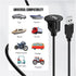 TNP USB Flush Mount Cable w/Buckle- Dashboard Panel Dash Mount 1 Port USB Socket Plug Jack Connector Extension Wire Cord Water Resistant Male to Female (1.8M / 6FT) by TNP Products