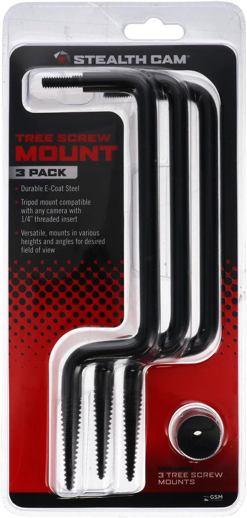 STEALTH CAM Universal Fit 1/4" Tripod Mount, Compact Durable Steel 8.25" Width, 2.375" Height, Hunting Trail Camera