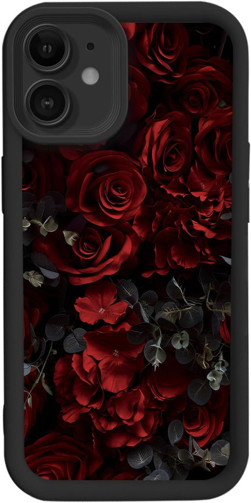 kadezia 11 6.1 inch for iPhone Case Dark Red Rose Bouquet Step Design Soft Touch Case, Slim, Anti-Fingerprint, Elegant