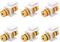 VCE Banana Jack Binding Post Keystone Jack Insert with Black & Red Rings, Screw Type Audio Speaker Keystone (3 Pairs)