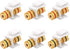 VCE Banana Jack Binding Post Keystone Jack Insert with Black & Red Rings, Screw Type Audio Speaker Keystone (3 Pairs)