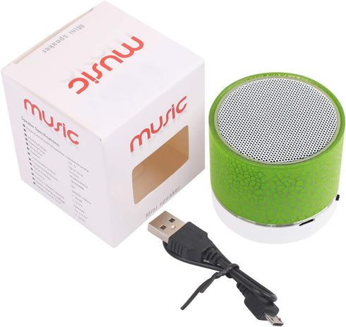 AICase Portable Wireless Mini Bluetooth Speaker, Super Bass Stereo Rechargeable Speaker with LED Lights
