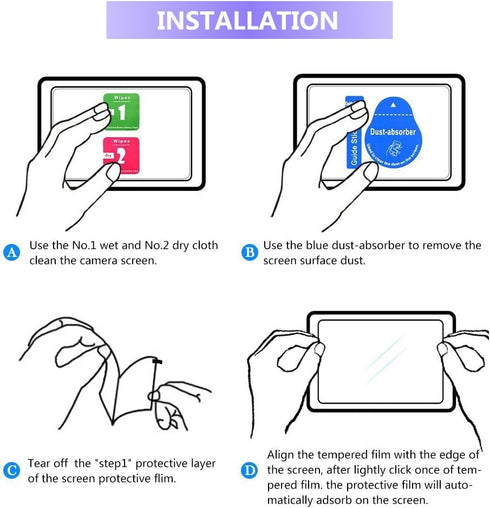 Screen Protector for Nikon Zf Z5 Z6 Z7 Z6II Z6III Z7II Z8 Z9, Tempered Glass Camera Protector Film (3 Pack)