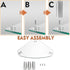 HD01T-003 Hemudu Clear Glass Computer Monitor Riser / Triangle Desktop Universal Corner Stand for Computer Monitor