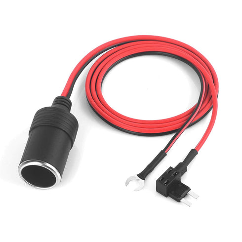 Car Cigarette Lighter, Jtron 1 Set 1m Car Cigarette Lighter Adapter Add-a-Circuit TAP Adapter Lead 1.0mm (18WAG) Cable