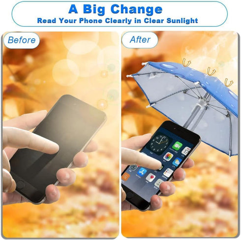 Phone Umbrella Suction Cup Stand, Outdoor Anti-Glare Cell Phone Sunshade Holder, Car Navigation Sun Shade Visor