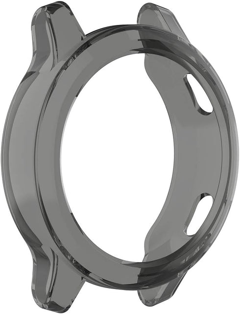 Black 3-Pack Covers for Garmin vívoactive 4 Watch Case Accessories - Transparent TPU Protective Bumper