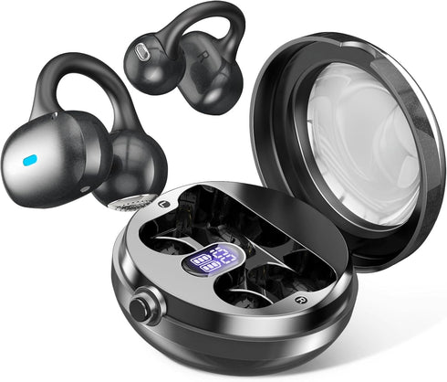Fhumsh Open Ear Headphones, Bluetooth 5.4 Clip On Headphones, 40H Playtime Wireless Stereo
