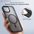Thomo iPhone 13/14 Case - Strong Magnetic, 10FT Drop Resistant, Matte Skin, Aluminum Alloy Keys, Black, Compatible with