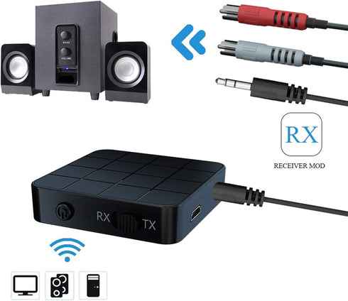 KN321 Wireless Bluetooth 5.0 Audio Transmitter Receiver, 2 in 1 Adapter for TV and Computer with High Compatibility