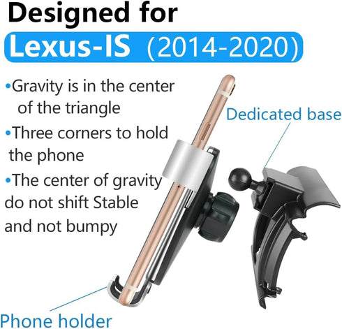 LUNQIN 2014-2020 is300 is350 is250 is200t Car Phone Holder for Lexus is Auto Interior Accessories Best Cell Phones