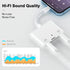 3 in 1 Dual 3.5mm Headphone Jack Adapter, Earphone Jack Audio and Charging Adapter, White