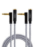 CableCreation 3.5mm Male to Female Stereo Jack Extension Cable - 2 Pack for Phones, Headphones, Speakers, and More.