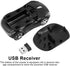 Yoidesu Wireless Mouse, 2.4G High-Precision Optical Mouse with Receiver Compartment, Mini Bluetooth Mouse (Black)