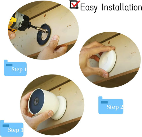 Mounting Plate for Google Nest Camera, Replacement Part for Nest Cam Outdoor (Battery) Accessory - Black