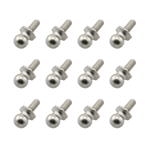 Maxmoral 12PCS M3 Metal Ball Head Screws Fasteners Fixing Spherical Bolts Replacement for