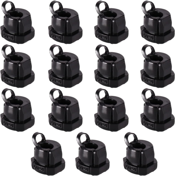 Fielect Round Strain Relief Bush Grommet, Electric Cable Protection Cord Buckle, 15 Pcs, 6N-4