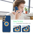 Fingic Galaxy S23 Plus Case with 360° Ring Holder, Slim Kickstand Magnetic Support for Women Girls, Blue