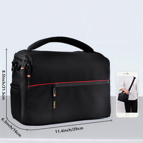 FOSOTO DSLR Camera Shoulder Bag Case Compatible for Canon EOS Rebel T7 T6 T8i SL3 T100 2000D 4000D 60D 80D 750D 90D 5D