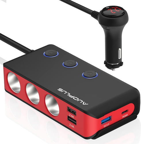 Car Cigarette Lighter Adapter, 30W USB C Charger with Quick Charge 3.0, Fast USB Charger for iPhone 14/13/12 Pro