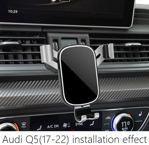 LUNQIN Car Phone Holder for Audi Q5 2018-2024, SQ5 2018-2024 Auto Interior Accessories, Best Phones Mount Cradle