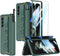 for Samsung Galaxy Z Fold 3 Case, with Wrist Strap & Screen Protector & S Pen Slot, Magnetic Hinge Protective Bumper