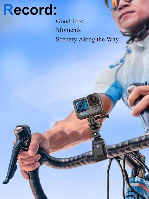 Easy-Mounted Gun/Rod/Bow Camera Clamp with 1/4 Thread for GoPro Hero Series, Hunting Camera Accessory