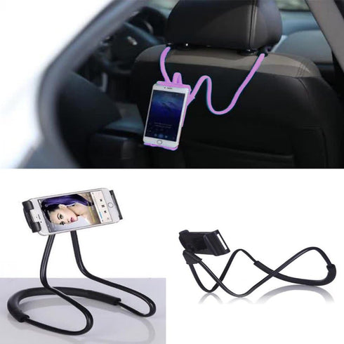 Lazy Cell Phone Holder - Universal Phone Holder to Wear Around Neck, Free Rotating Mobile Phone Mount Stand