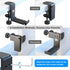 6amLifestyle Foldable Headphone Holder Hook Hanger Stand Under Desk - Metal Headset Wall Mount with Cable Organizer for
