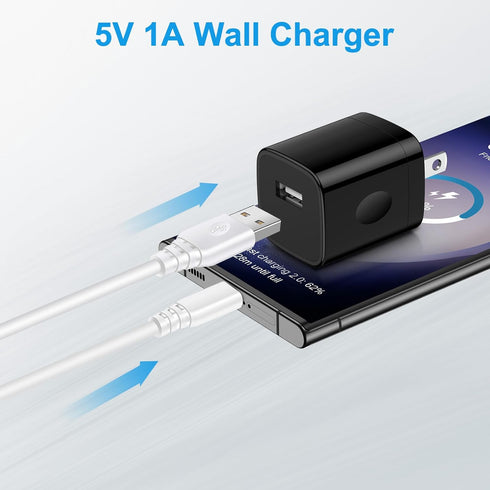 USB Charger Block,2-Pack Wall Charger (5V,1A) USB Plug Charger Brick Power Adapter Charing Cube Box for iPhone 15/14 /13/12/11/SE/XR,Samsung Galaxy S24/S23/S22/S21,Google Pixel 8a/8/7 Pro/6,Kindle