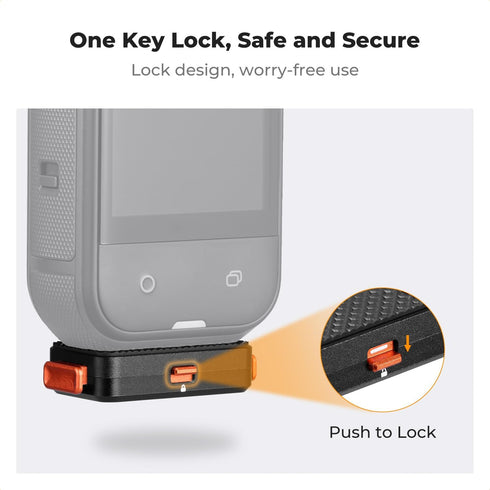 K&F CONCEPT Insta360 X5, Lock/1/4 Upgrade Magnetic Quick Release Mount Compatible with Aluminum Alloy Bracket Base