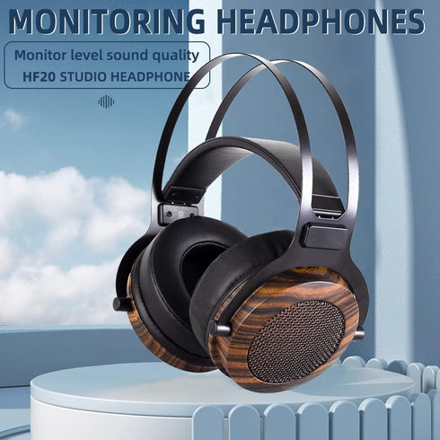 Wired Over-Ear Headphones, Studio Headset with 50mm Drivers for Music Recording - 3.5mm/6.35mm Audio Jack