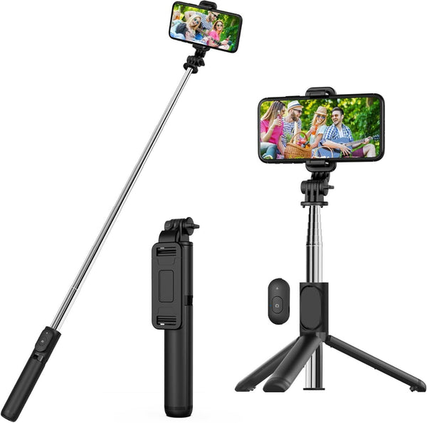 USTINE Portable Selfie Stick Tripod, 3 in 1 Extendable Selfie Stick Phone Holder