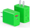 USB C Wall Charger, LCGENS 2-Pack 20W Type C Fast Charger Block Dual Port PD + QC3.0 for iPhone, iPad, Samsung Galaxy
