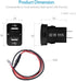 MICTUNING 2.1A Dual USB Charger Power Socket with Digital Voltmeter Blue LED Light for Smartphone iPhone iPad PDA