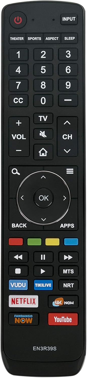 New Remote Control Compatible with Sharp 4K UHD Smart TV Models LC-43Q7000U, LC-50Q7000U