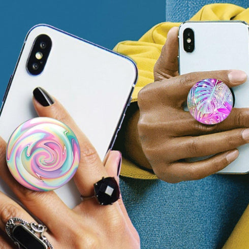 Nsotts (6 Pack) Collapsible Cell Phone Grip for Smartphones,Expanding Cellphone Holder for Phone - Colorful Pattern